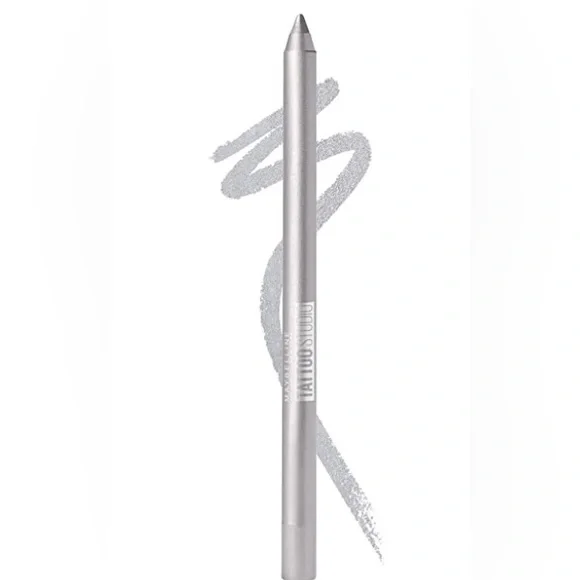 MAYBELLINE TATOO STUDIO SPARKLING SILVER EYELINER PENCIL - Picture 2 of 5